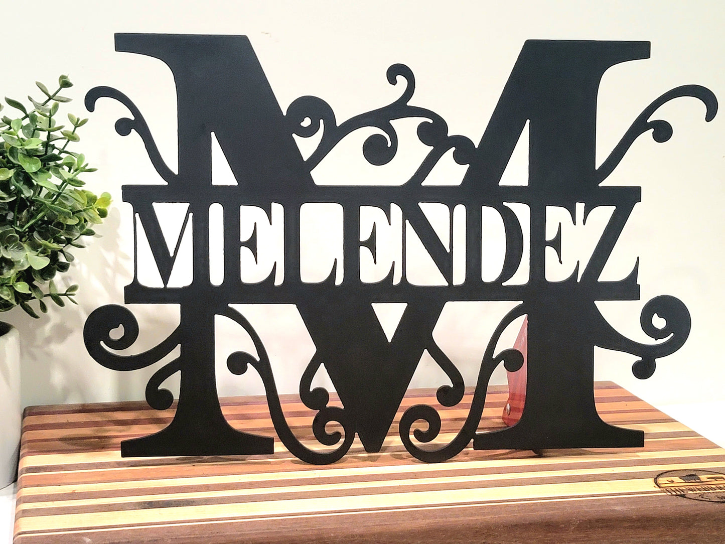 Personalized Family Name Metal Sign, Housewarming Gift, Metal Monogram Sign, Door Hanger, Last Name Sign, Metal Wall Art, Wedding Gift