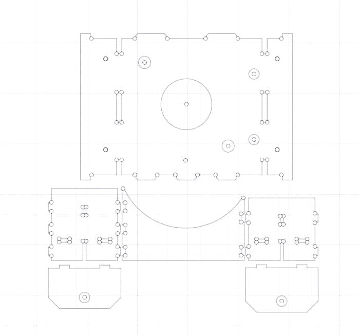 7 BLADE MINI. LASER CUT PARTS KIT - 6MM WELDED SIEVE INCLUDED. - 3 BLADE ROTATION SHEAR